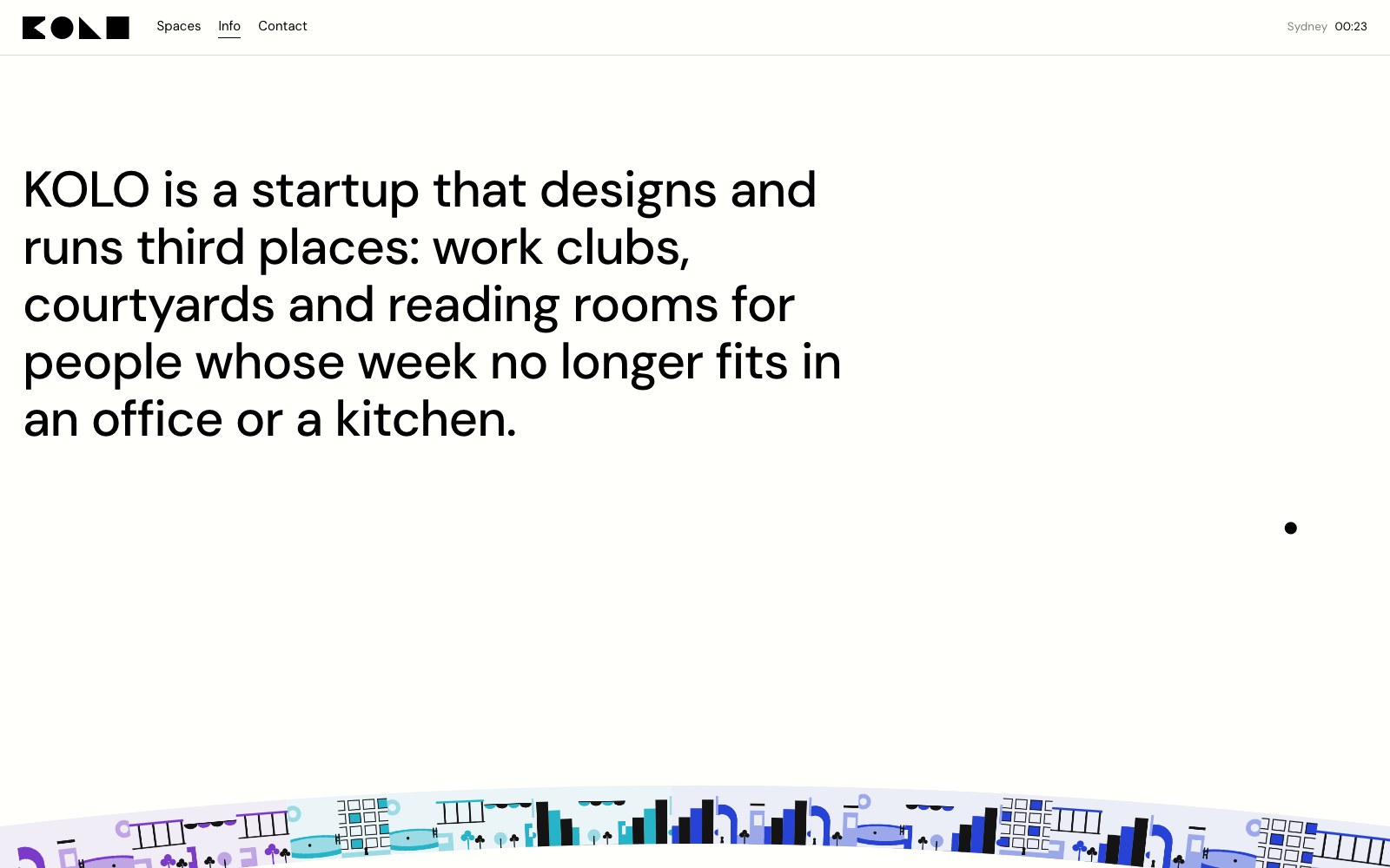 KOLO — a studio concept: an award-style site for a co-working brand